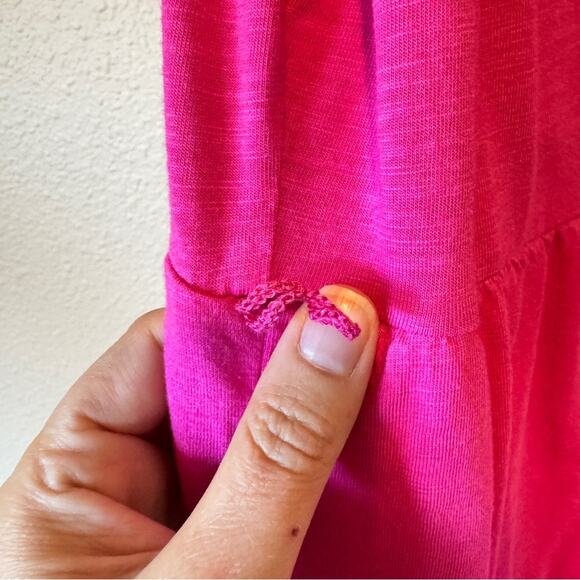 Boden Pink Tiered Boho Midi Dress Womens XXL Beachy Summer Sleeveless Casual - Picture 10 of 11